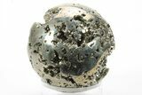 Polished Pyrite Sphere - Peru #228366-1